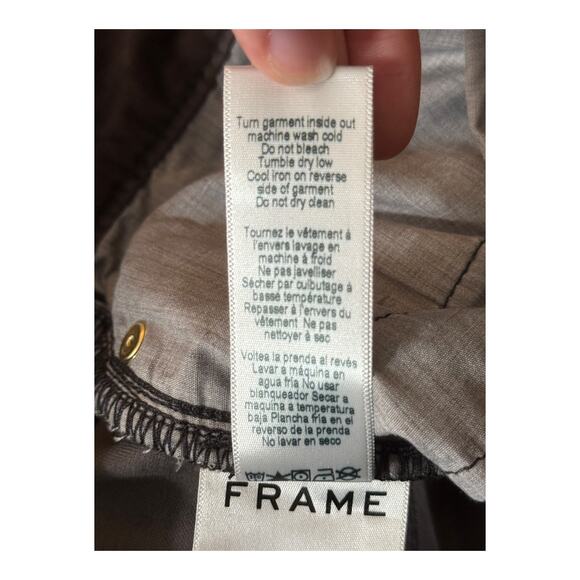 Frame Jeans Le High Skinny Velveteen Velour dark gray size 28 - Picture 8 of 9